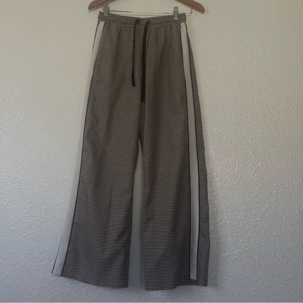 Maje plaid elastic waited pants Wide leg  2